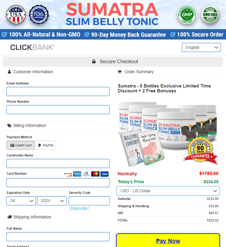 sumatra slim belly tonic order page